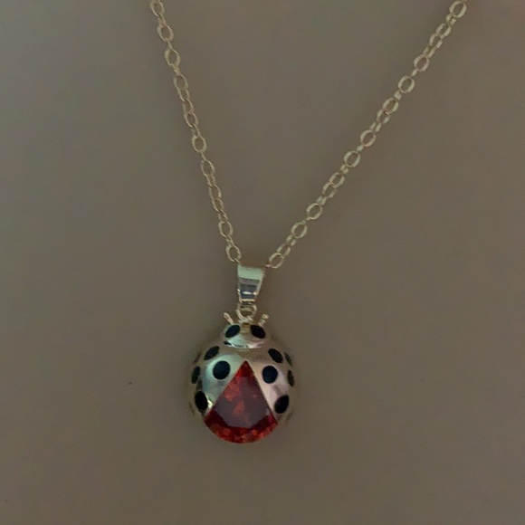 Ladybug Crystal Necklace - Picture 6 of 9